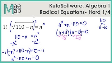 KutaSoftware: Algebra 1- Radical Equations Hard Part 1