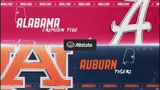 EA sports College Football 26 (week 14) Alabama at Auburn simulation.
