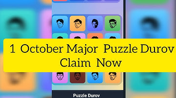 1 October Major puzzle durov Solved Today ||Major Daily combo card 1 October#Puzzle Durov #major
