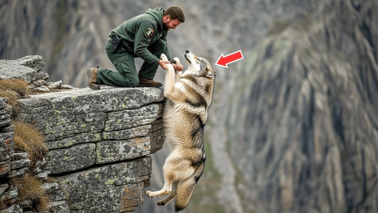 “Bir adam uçurumdaki kurdu kurtardı — sonrası akıl almazdı.”