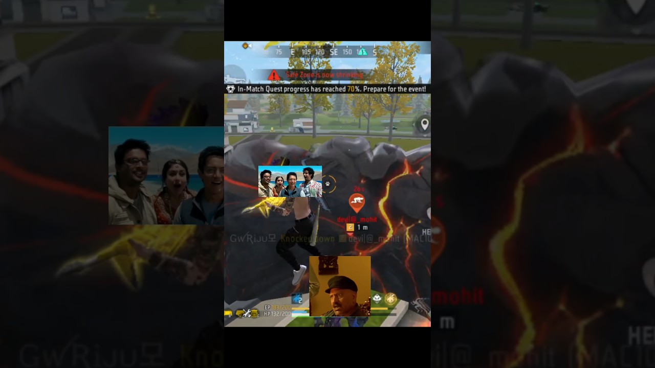 My gameplay 🗿🗿my teammate gameplay 🤡🤡#ffshorts #freefire #fffunnyvideotiktok