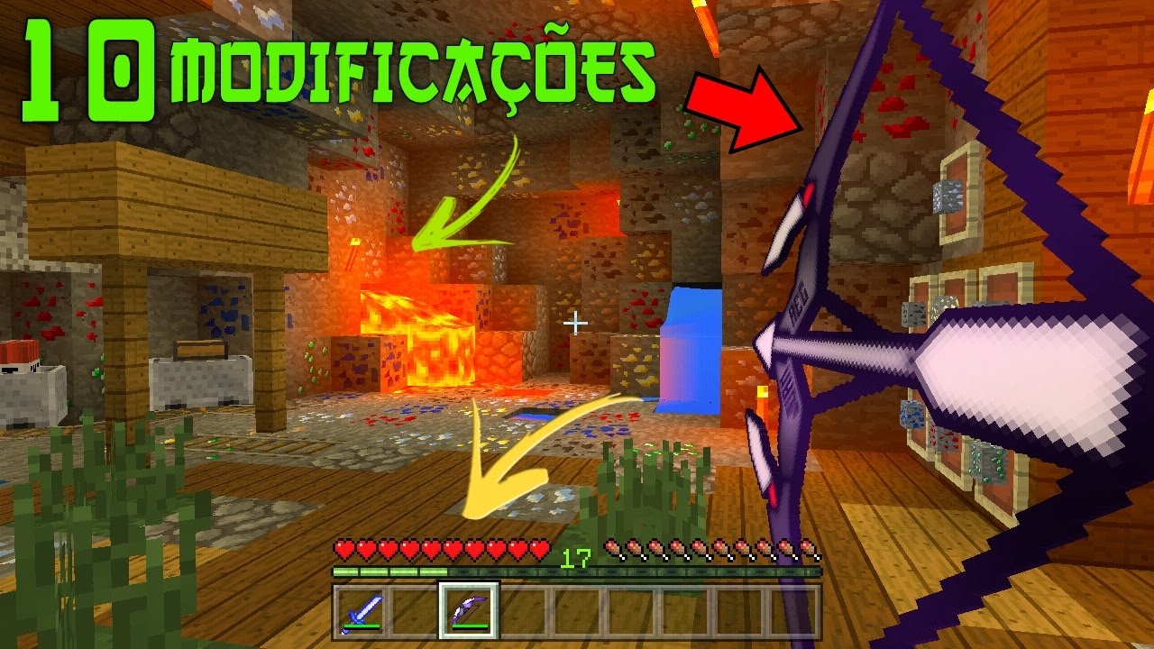 Setas Invisiveis Minecraft PE 1.0 Oficial com FAITHFUL + SHADERS + SETAS INVISÍVEIS E ...