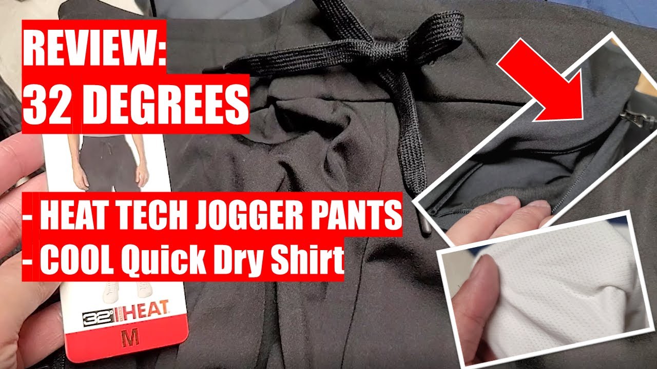 REVIEW: COSTCO 32 DEGREES - HEAT Tech Jogger Pant & COOL Quick Dry Shirt 