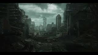 Post Apocalyptic Futuristic City | ASMR Dark Ambience | 2h