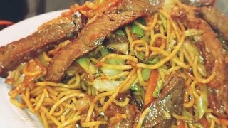 DELICIOUS BEEF STEAK CHOW MEIN NOODLES.
