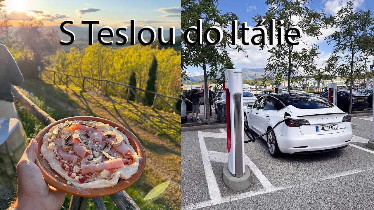 S Teslou do Itálie 🇮🇹. Se Superchargerama je to úplná pohoda 💪😎.