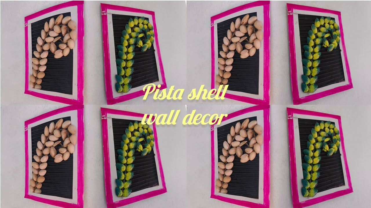 Pista shell Wall hanging ideas cardboard craft ✨#lichusz 🥰