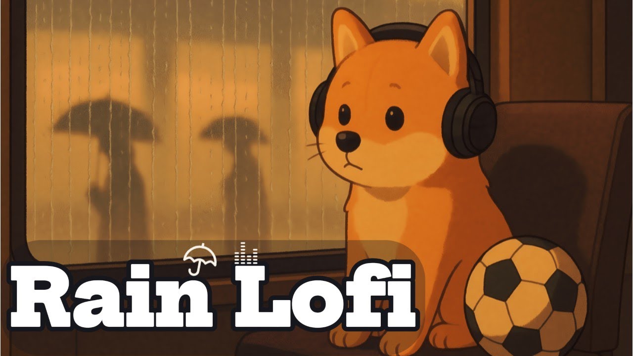 🌧 1 Hour Rainy Bus Lofi  Study Chill (with Shiba)