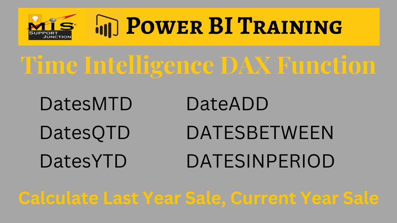 Time Intelligence Function - DateAdd | DatesMTD | DatesQTD | # ...