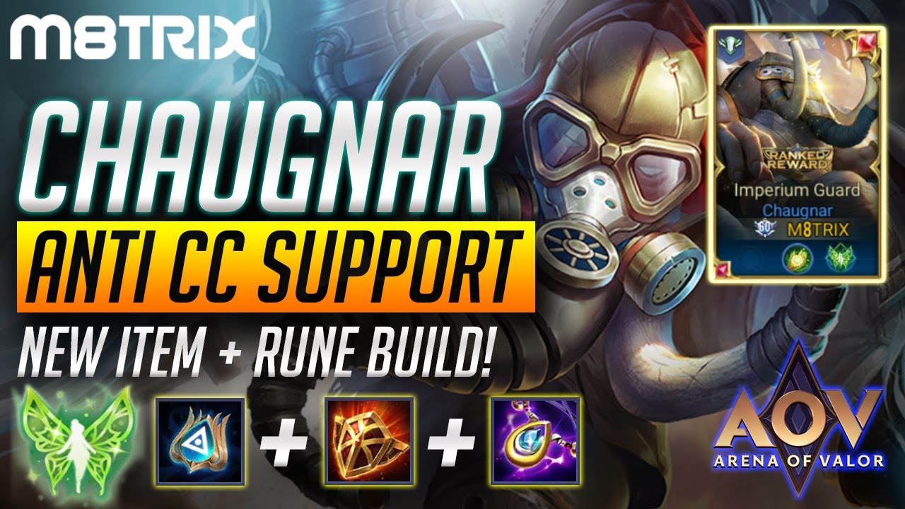 CHAUGNAR BEST ANTI CC SUPPORT NEW PRO BUILD AND GAMEPLAY | AoV | 傳說對決 ...