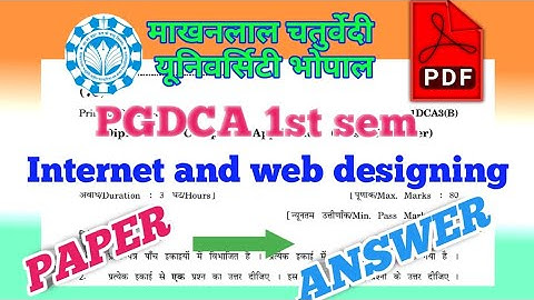 PGDCA 1st sem Internet and web designing#video@missionsuccessno159