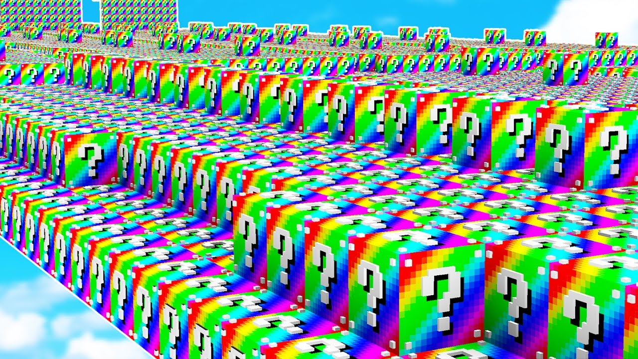 Rainbow World Lucky Block Race