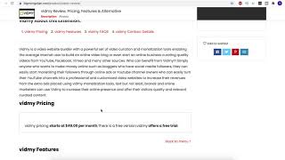 Vidmy's Review: Pricing - Features & Alternatives screenshot 4