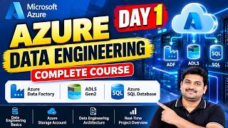Azure Data Engineering Day 1 | Complete Azure Data Engineer Course | Azure Data Factory, ADLS & SQL