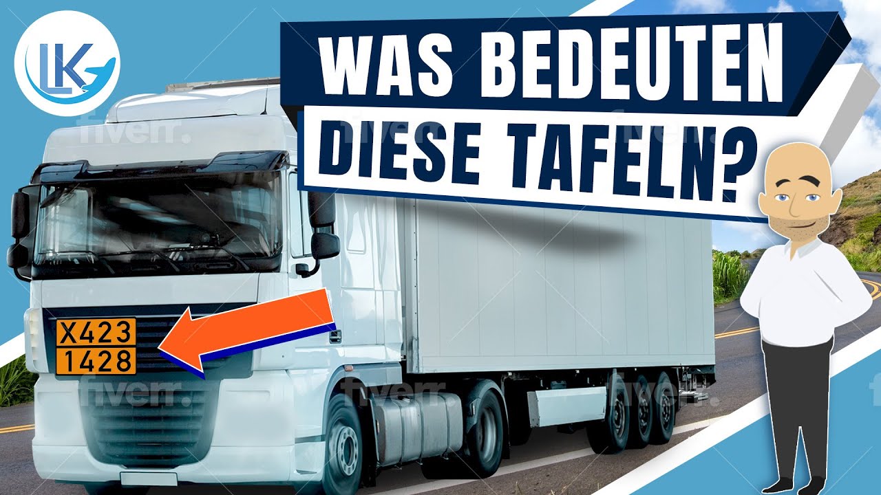 Wozu gibt es die orangefarbenen Tafeln bei Gefahrguttransporten? - YouTube