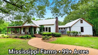 Mississippi Farms For Sale / 100 Acres / 3-Guest Homes / Mississippi Land For Sale HW Forests