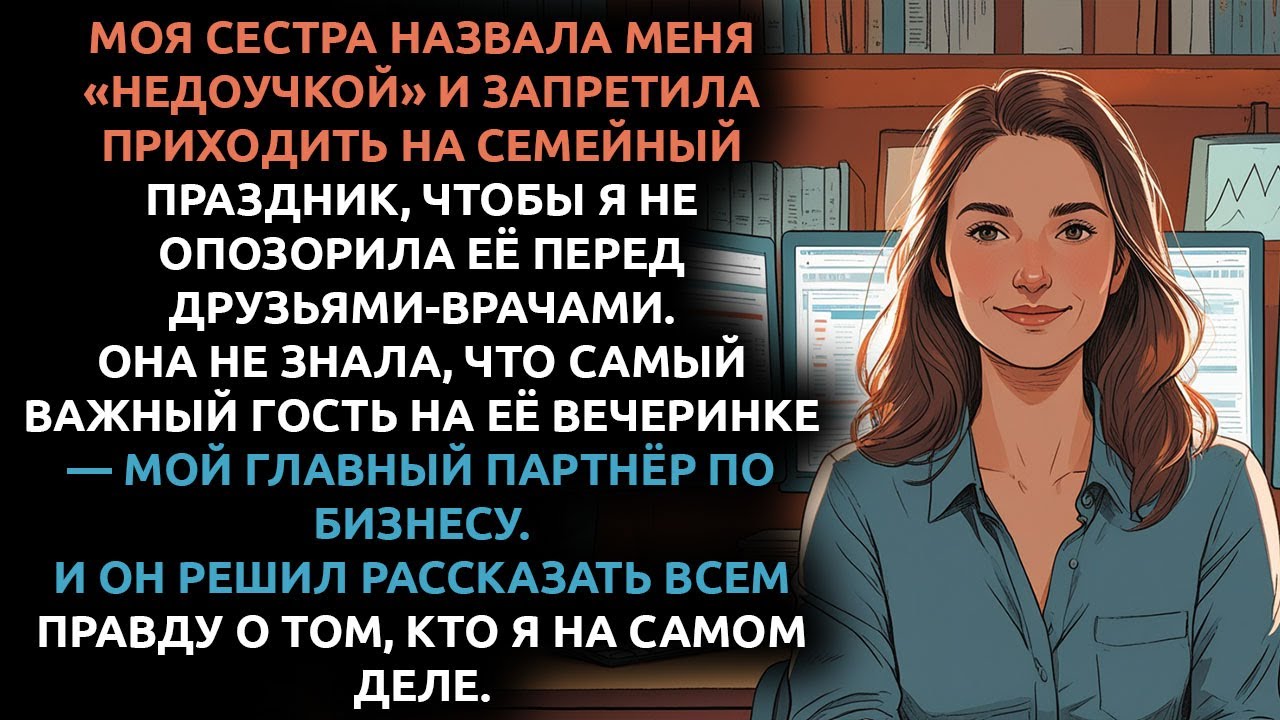 Моя сестра НАЗВАЛА меня позором... не зная, что все её «успешные» друзья работают НА МЕНЯ.