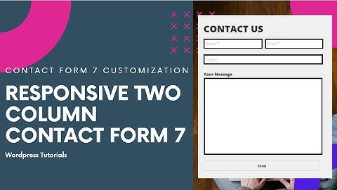 Contact form 7 Multi-Column form - inline fields - Responsive Form CSS Design