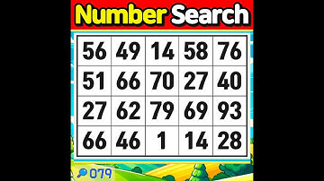 NumberSearch. Make the Brain Great Again.【Memory | Concentration |Quiz Olympics】079