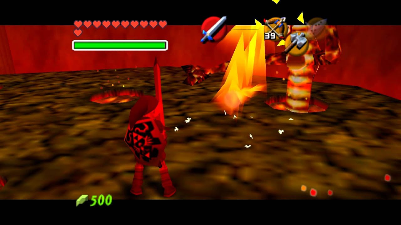 Legend of Zelda Ocarina of Time Boss Subterranean Lava Dragon