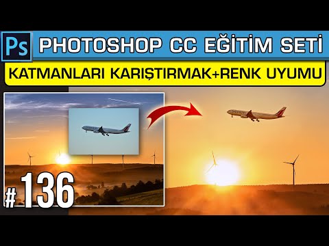 136: İki Fotoğrafı İç İçe Eklemek ve Renk Uyumu | Karıştırma | Auto Blend Layers | Photoshop