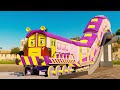 Lego's struggle to take train - lego mini movie - choo choo train kids videos