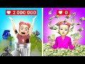 Broke popular vs rich unpopular princess  lucky vs unlucky  funny moments by la la life emoji