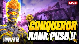 CONQUEROR Rank Push🔥BGMI Live Custom Room || OgYash isLive #shortslive #bgmilive #shorts #pubglive 
