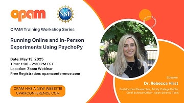 Running Online and In-Person Experiments Using PsychoPy - Dr. Rebecca Hirst