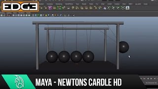 Maya 2015 Tutorial - How to Create Newtons Cradle  HD by studiofourmedia