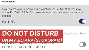 How To Enable DND Service On My Jio App | Stop Spam Calls and Sms on Jio Sim/Phone