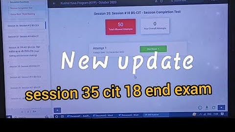 BS-CIT 18 SESSION 35 session end exam (new program) kyp course#computer#tecnical#kyps_videos#short