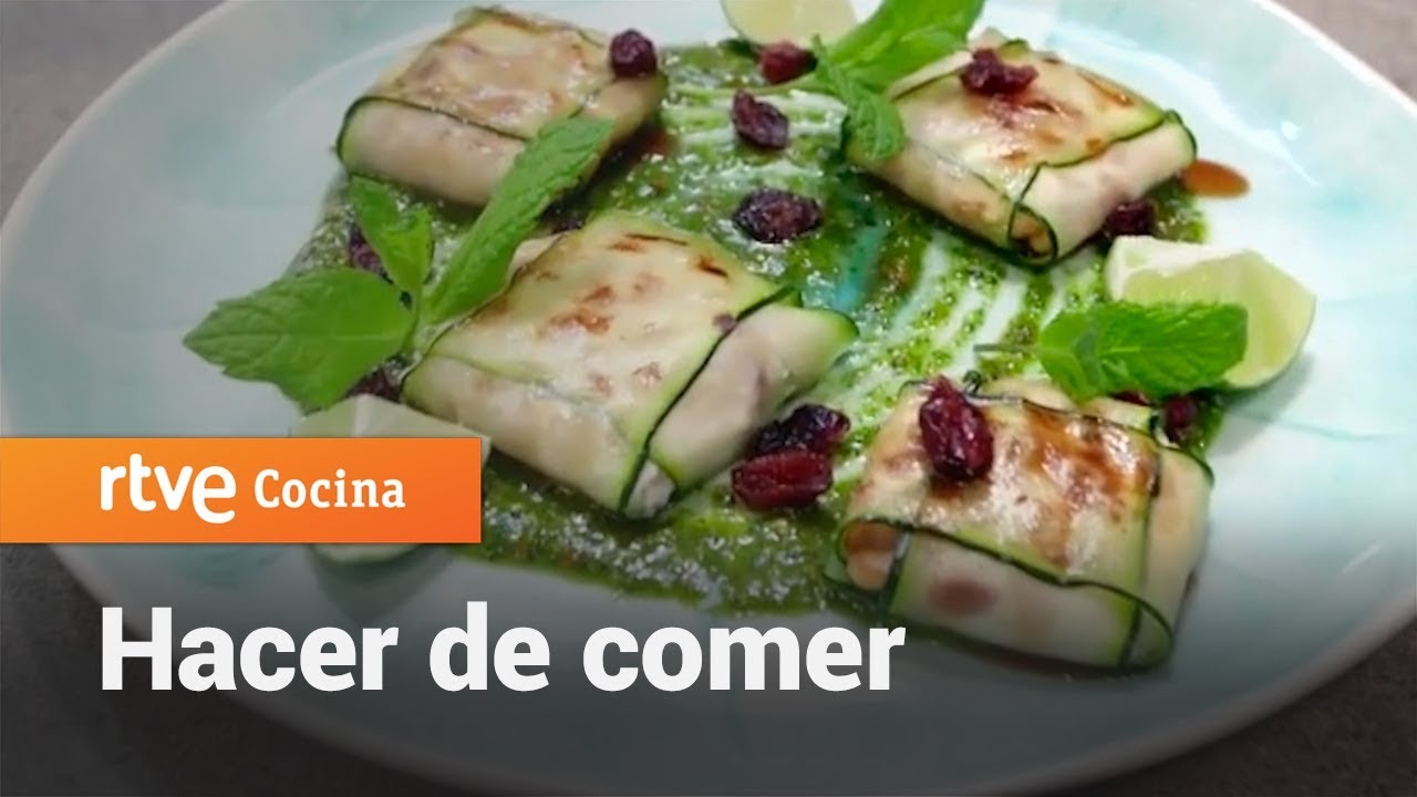 Cómo hacer Raviolis de calabacín con feta y pera - Hacer de comer | RTVE Cocina