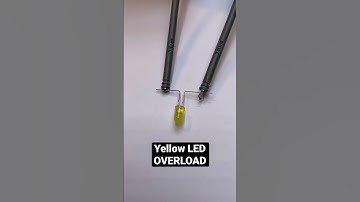 How Not To Use A Yellow LED / CRAZY OVERLOAD #electrician #electronics #arduino #led #explosion #diy