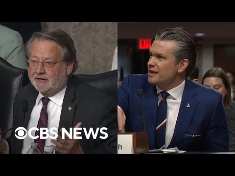 Watch: Sen. Gary Peters presses Hegseth on the need to reopen of Strait of Hormuz