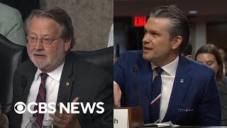 Watch: Sen. Gary Peters presses Hegseth on the need to reopen of Strait of Hormuz