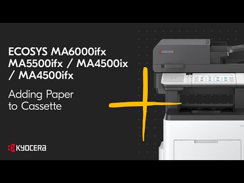 ECOSYS MA6000ifx/ MA5500ifx/ MA4500ix/ MA4500ifx Adding Paper to Cassette