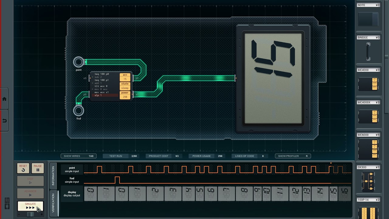 Shenzhen i/o] Drinking game scorekeeper [COST：3 POWER：323 CODE：8] - YouTube
