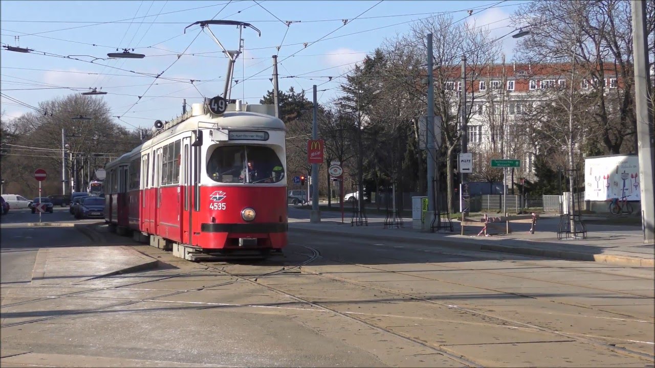 Wien Tram Baureihe E1 im Januar 2016