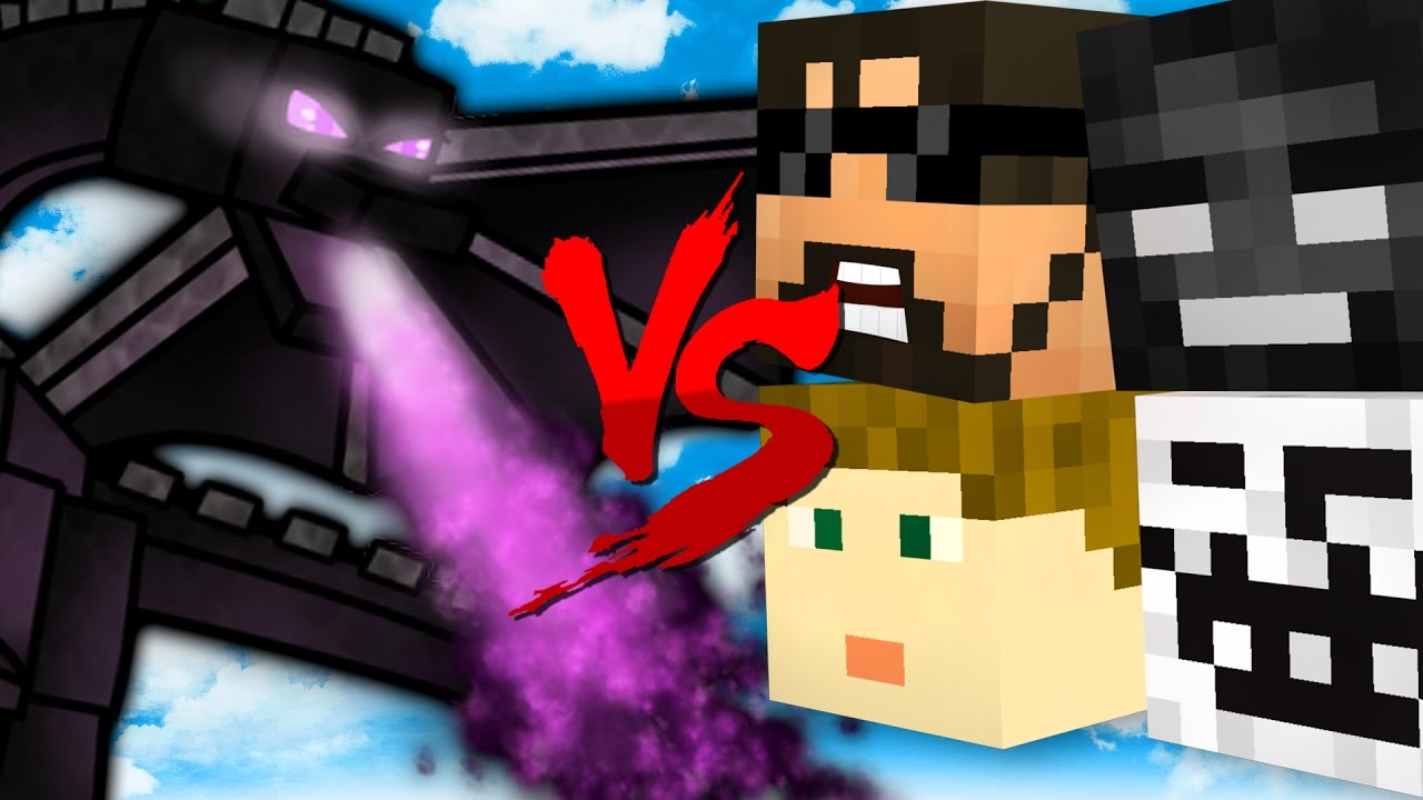 TAKING DOWN THE ENDER DRAGON Minecraft Bed Wars 1v1v1v1 YouTube