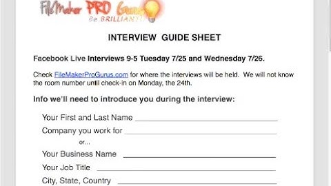 FileMaker DevCon 2017 FB Live Interviews