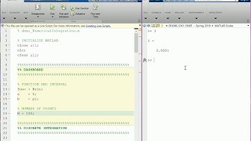 MATLAB Session -- Numerical Integration