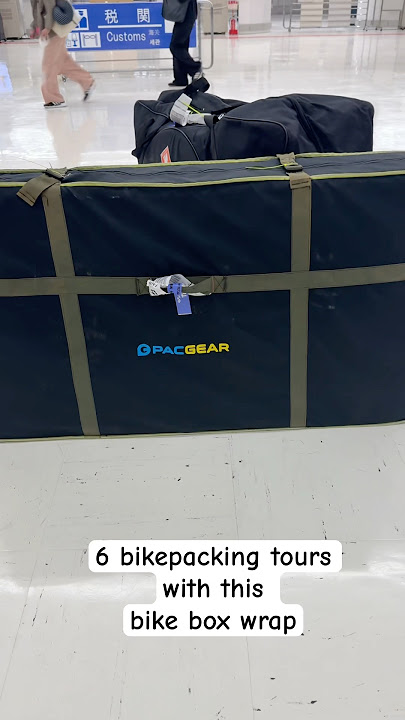 6 bikepacking tours with this bike boxwrap. Touchdown Japan! #pacgear #bikepacking