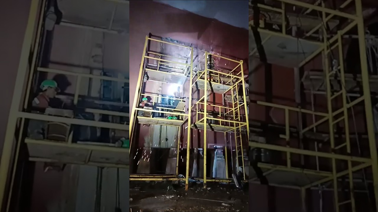 Proses pengelasan kapal perang