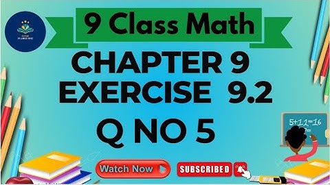9th Class Math Chapter 9 Exercise 9.2 Question No 5