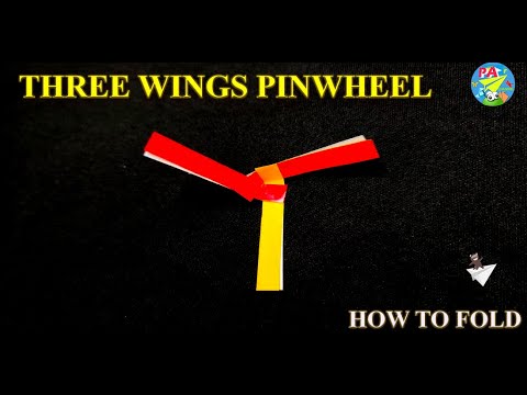 Video Cách gấp chong chóng 03 cánh|Xếp giấy Origami - youtube