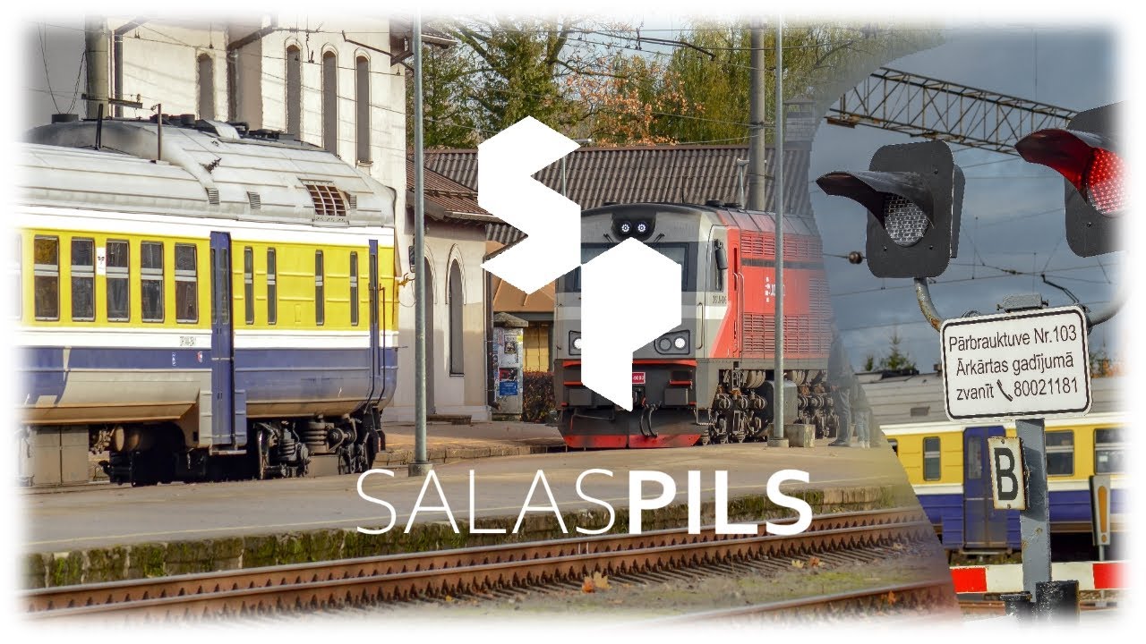 Поезда Саласпилса | Переезд в Саласпилсе | 3-х секционный дизель (RU/LV)