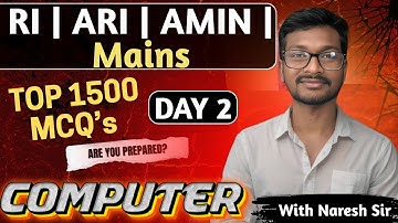 OSSSC RI AMIN  MAINS 2025 || COMPUTER top 1500 mcq