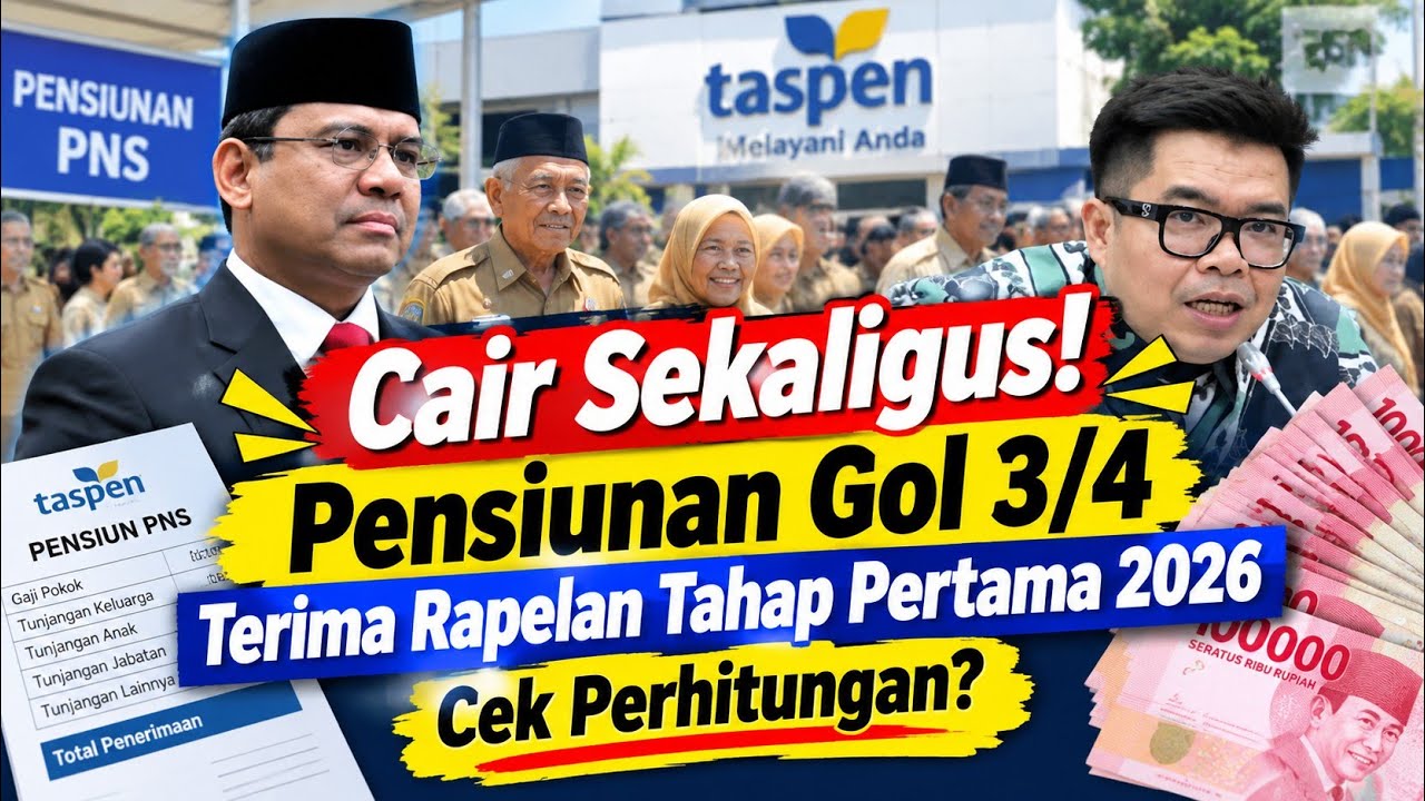 CAIR SEKALIGUS! PENSIUNAN GOL 3/4 TERIMA RAPELAN TAHAP … — Transcript