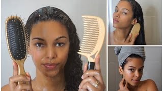 (Wash Day) Curly Routine // Wash, Condition, Detangle